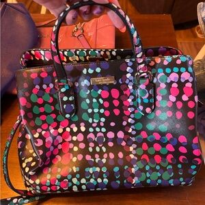 Kate Spade Polka Dot Satchel Vibrant Multicolor